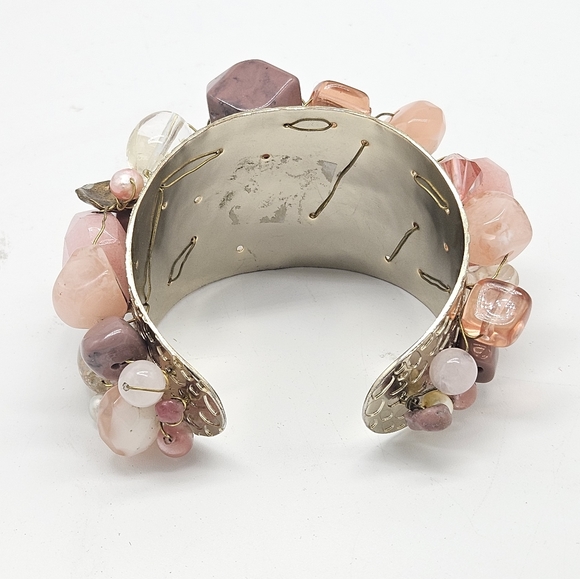 Vintage designer cuff   bracelet with stones - Picture 4 of 5